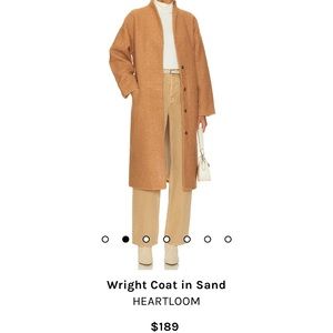 Heartloom long beige jacket. Sherpa long coat.  Light brown long fuzzy coat.